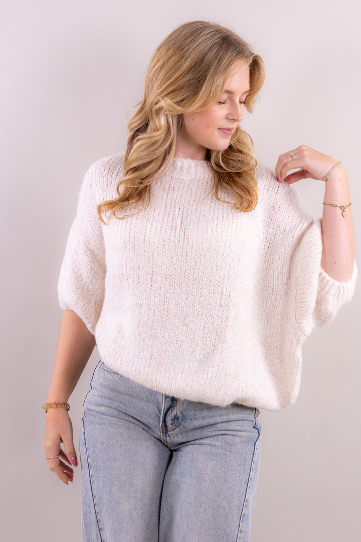 Leah's comfy knit short sleeve