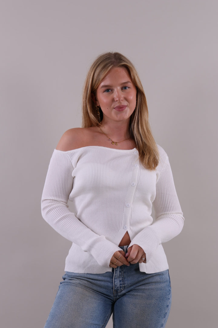 Hailey open shoulder top