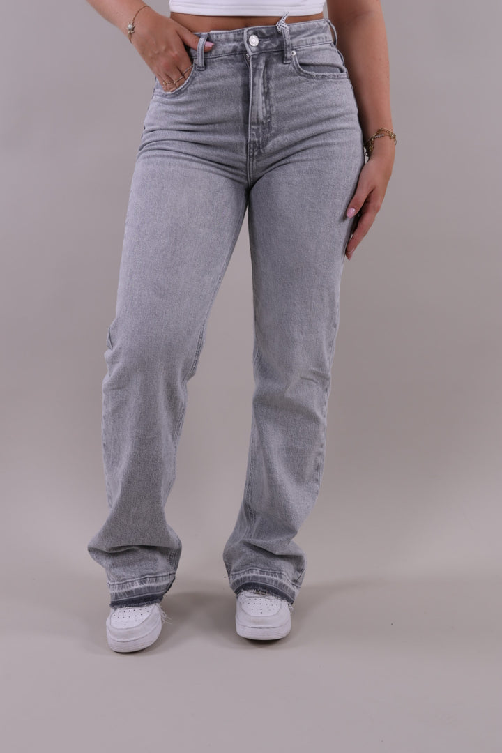 Ella wide leg jeans - grey