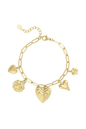 Heartfelt charms bracelet