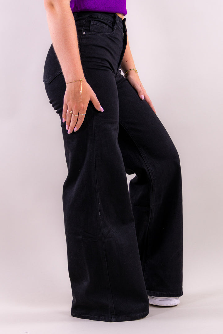 Jill wide leg jeans - black