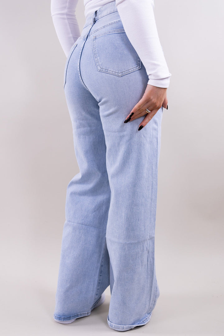 Luna Wide Leg Jeans - Stretch