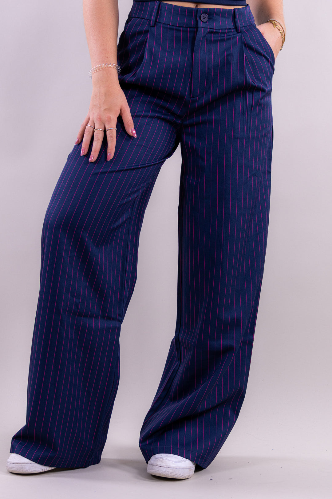 Suze gestreifte pantalon