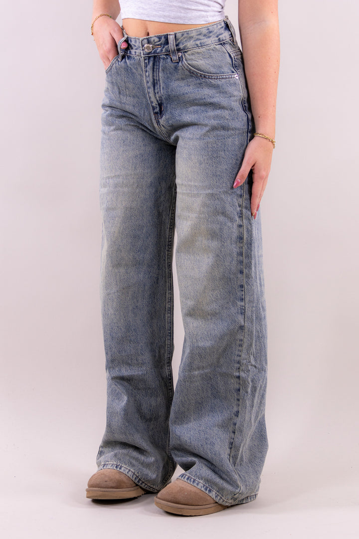 Lynn wide leg jeans - dark washed