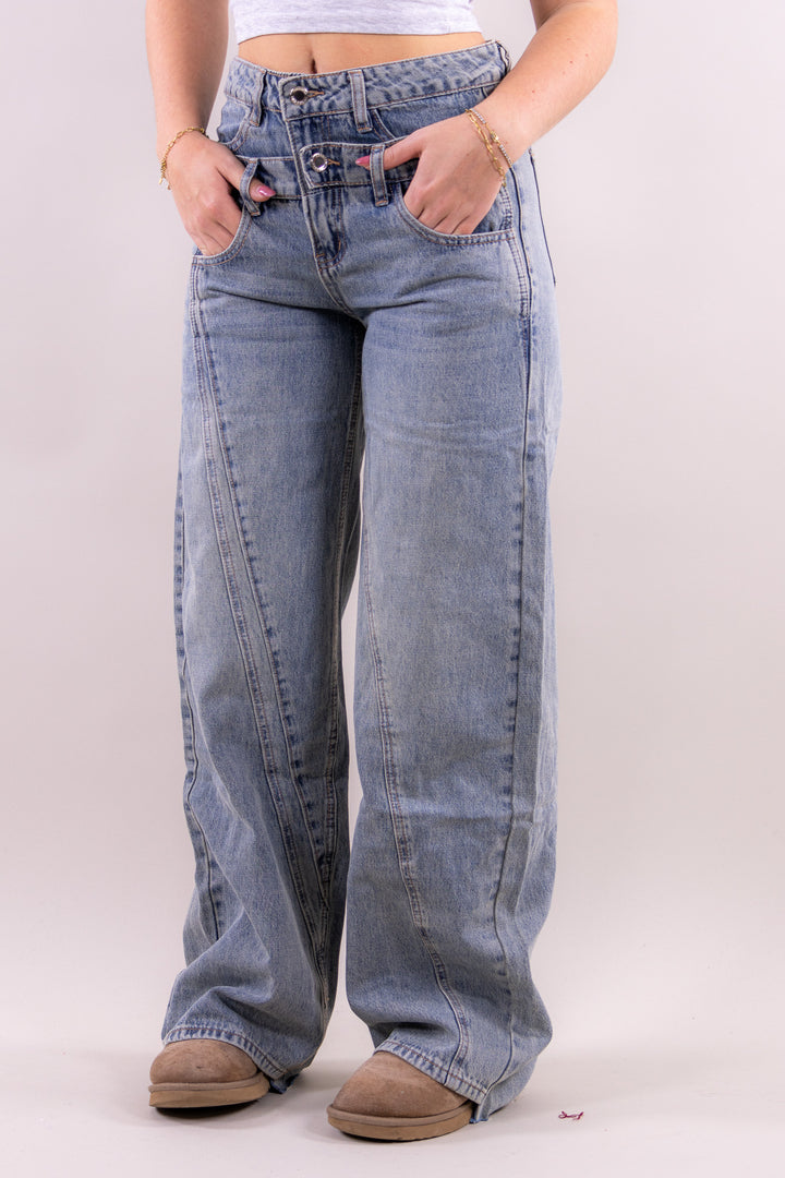 Joy double jeans - mid blue