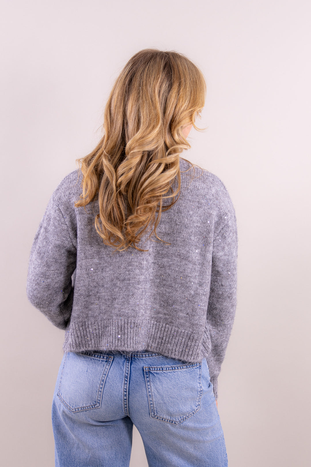 Flo Glitzer Strickpullover