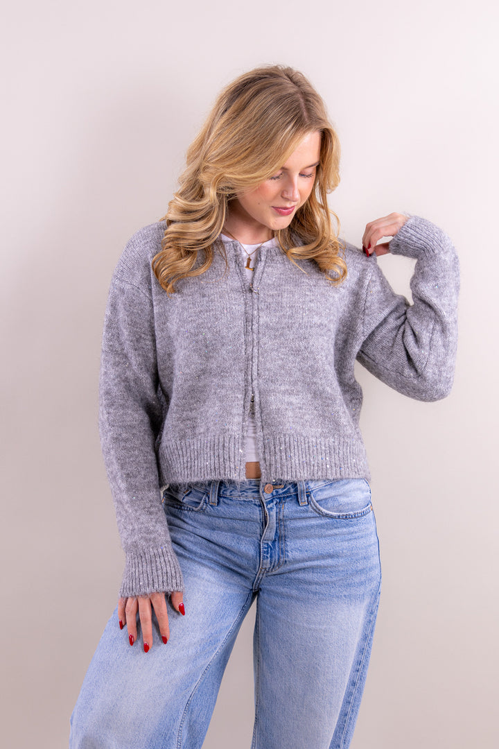 Flo Glitzer Strickpullover