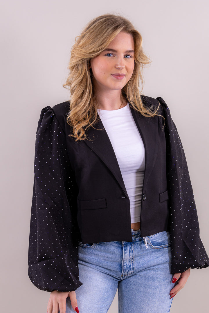 Skyler glitter blazer