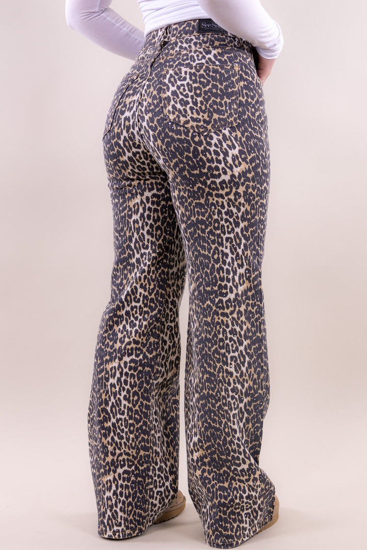 Noom Leopard Glitzer Jeans